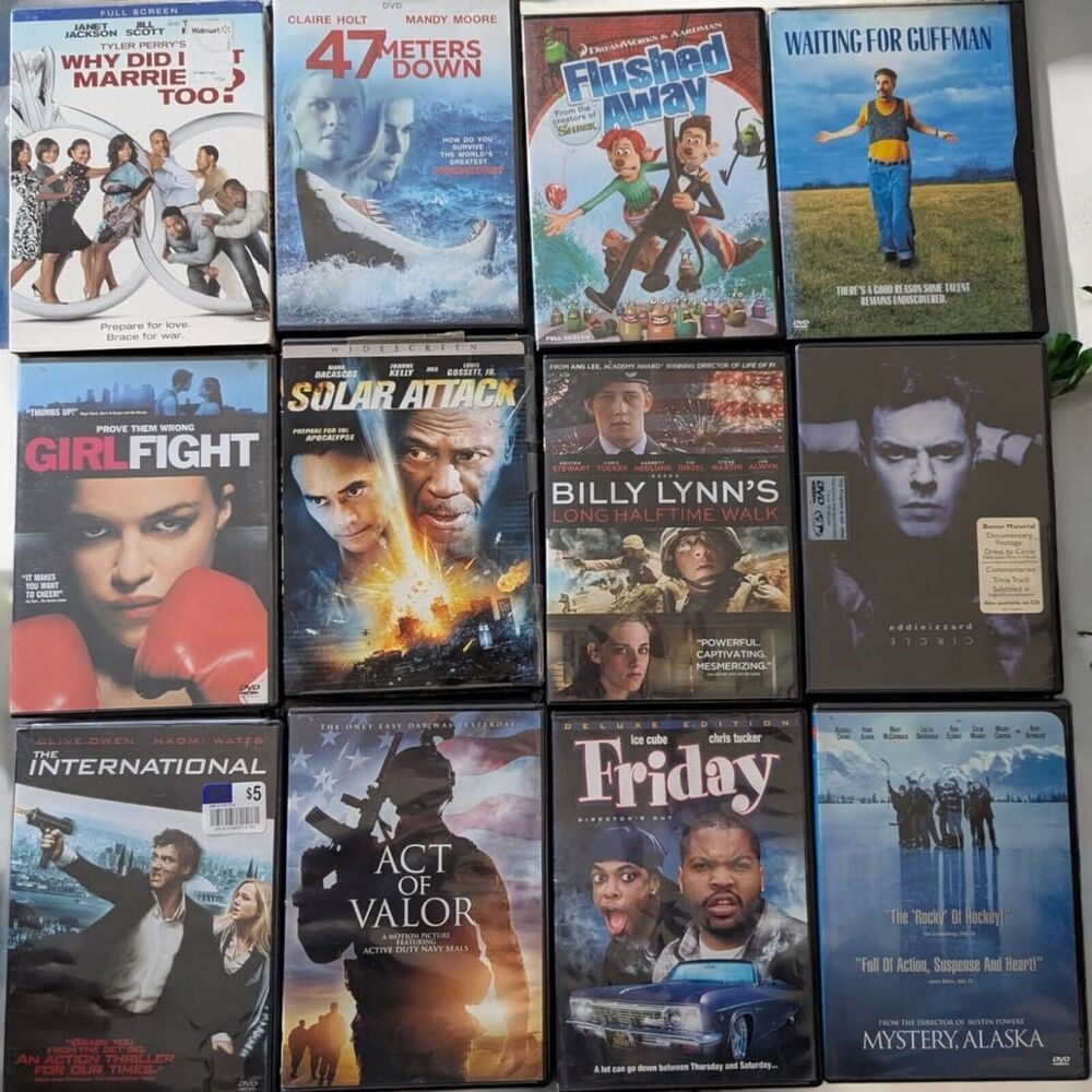 DVD Lot Of 12 Action Thriller Comedy Mix Genre Movies Bundle DVD Movies Adult